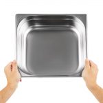 Vogue Stainless Steel 2/3 Gastronorm Tray 100mm - Image 6