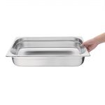 Vogue Stainless Steel 1/1 Gastronorm Tray 100mm - Image 6