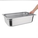 Vogue Stainless Steel 1/1 Gastronorm Tray 150mm - Image 5