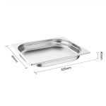 Vogue Stainless Steel 1/2 GN Pan 40mm - Image 7