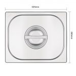 Vogue Stainless Steel 1/2 Gastronorm Lid - Image 5