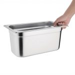 Vogue Stainless Steel 1/3 Gastronorm Tray 150mm - Image 5