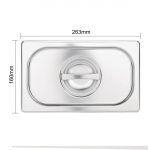 Vogue Stainless Steel 1/9 Gastronorm Lid - Image 6