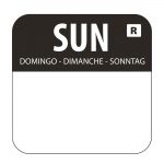 Hygiplas Removable Colour Coded Food Labels Sunday (1000 Pack)