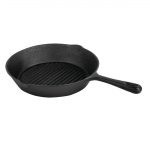 Vogue Round Cast Iron Ribbed Skillet Pan 26cm - Image 2
