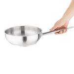 Vogue Stainless Steel Sauté Pan 24cm - Image 2