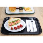 Olympia Kristallon Polypropylene Fast Food Tray Black Medium 415mm - Image 6