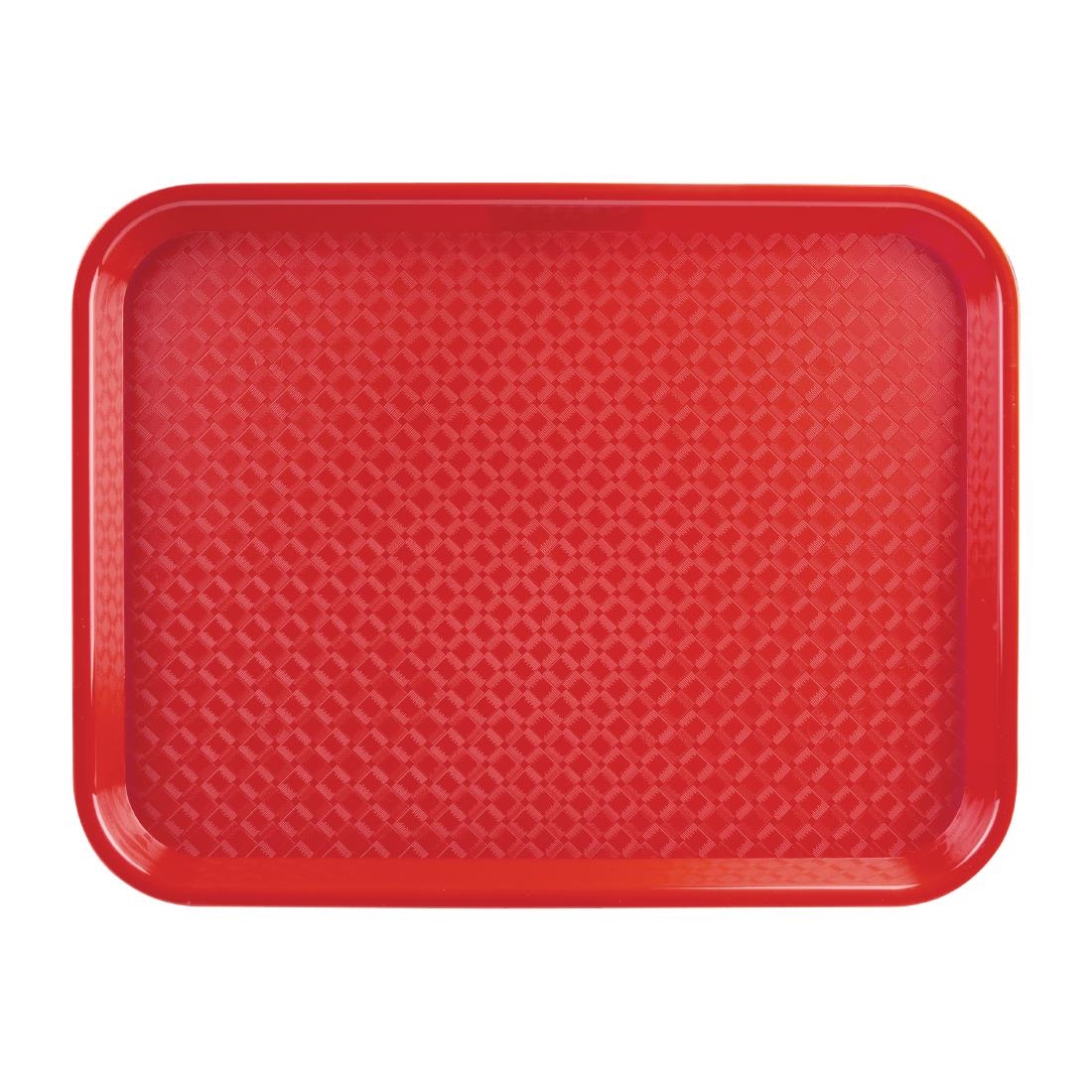 p510_fasttrayred1.jpg Olympia Kristallon Polypropylene Fast Food Tray Red Large 450mm - Image 1