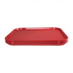 Olympia Kristallon Polypropylene Fast Food Tray Red Large 450mm - Image 4