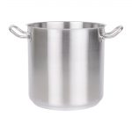 Vogue Stainless Steel Deep Stock Pot 24cm