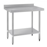 Vogue Stainless Steel Prep Table with Upstand 900mm - Image 5
