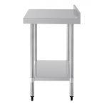 Vogue Stainless Steel Prep Table with Upstand 900mm - Image 6