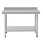 Vogue Stainless Steel Prep Table with Upstand 1200mm - Image 5