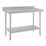 Vogue Stainless Steel Prep Table with Upstand 1200mm - Image 8
