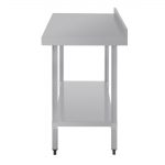 Vogue Stainless Steel Prep Table with Upstand 1200mm - Image 9