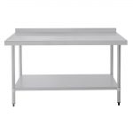 Vogue Stainless Steel Prep Table with Upstand 1500mm - Image 6