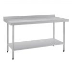 Vogue Stainless Steel Prep Table with Upstand 1500mm - Image 7