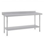 Vogue Stainless Steel Prep Table with Upstand 1800mm - Image 6