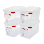Araven Polypropylene 1/4 Gastronorm Food Containers 4.3Ltr (4 Pack) - Image 3