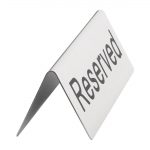 Olympia Brushed Steel Reserved Table Sign (10 Pack) - Image 3