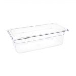Vogue Polycarbonate 1/3 Gastronorm Container 100mm Clear
