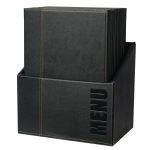 Securit Contemporary Menu Covers and Storage Box A4 Black (20 Pack) - Image 5