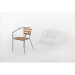 Bolero Aluminium and Ash Chairs (Pack of 4) - Image 2
