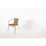 Bolero Aluminium and Natural Wicker Chair (Pack of 4) - Image 5