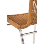 Bolero Aluminium and Natural Wicker Chair (Pack of 4) - Image 4