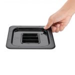 Vogue Polycarbonate 1/6 Gastronorm Lid Black - Image 3