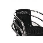 Bolero Aluminium and Black Wicker Chairs Black (Pack of 4) - Image 11