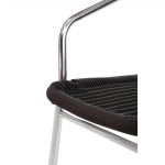 Bolero Aluminium and Black Wicker Chairs Black (Pack of 4) - Image 12