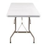 Bolero PE Rectangular Folding Table White 5ft (Single) - Image 4