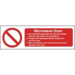 Vogue Microwave Oven Safety Sign