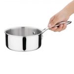 Vogue Stainless Steel and Aluminium Tri-Wall Saucepan 14cm - Image 4