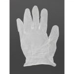 Vogue Powder-Free Vinyl Gloves Clear Large (100 Pack)