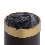 Bolero Waste Paper Bin Brown with Gold Rim 10.2Ltr - Image 4