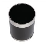 Bolero Waste Paper Bin Black with Silver Rim 10.2Ltr - Image 3