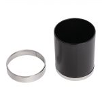 Bolero Waste Paper Bin Black with Silver Rim 10.2Ltr - Image 4