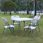 Bolero HDPE Square Folding Table 3ft White (Single) - Image 7