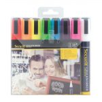 Securit Chalkmaster 6mm Liquid Chalk Pens Assorted Colours (8 Pack)